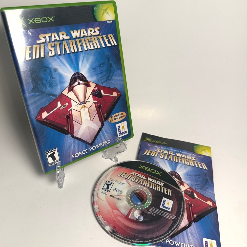 XBOX Star Wars Jedi Starfighter Video Game Complete In Case with Manual